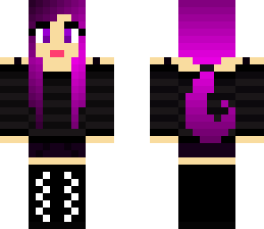 black and purple girl skin