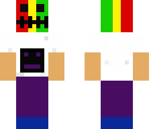 rasta color skull