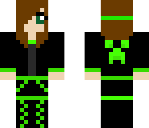 creeper girl black and green