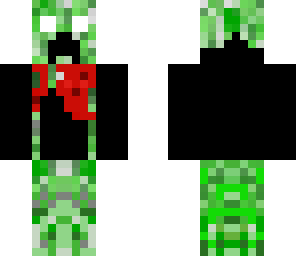 herobrine creeper with bloody neck and hat