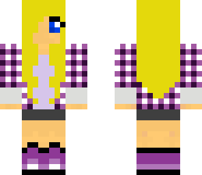 girl with headphones purple