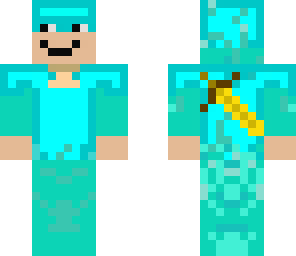 guy with diamond armor with scratchs on it
