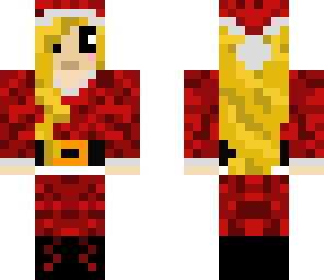 blonde santa girl