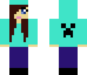 girl with creeper hoodie