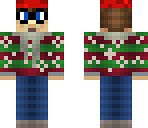 ugly sweater and christmas hat