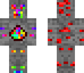 plane mulity-coloured  redstone creeper