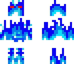 blue fire man