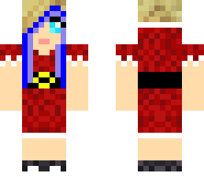 cute christmas girl with blue highlights