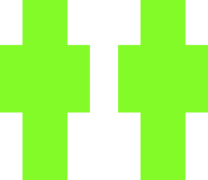 neon green man