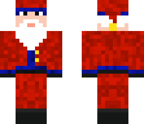 red and blue santa