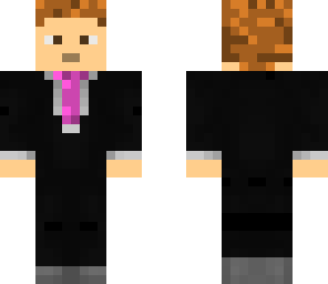 the ginger suit detailed with short hair