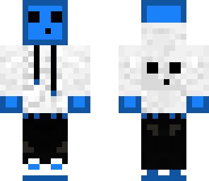 blue slime with headphones
