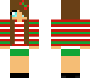 christmas girl with headphones