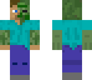 half zombie steve