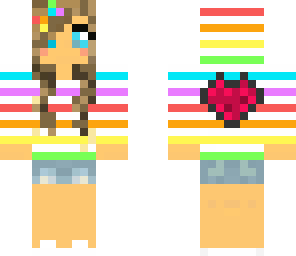rainbow girl red