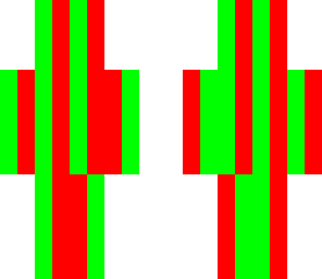 red and green present