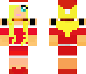 blond santa girl