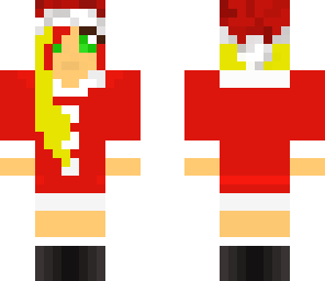 green eyed santa girl