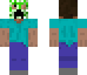 steve with creeper-mask