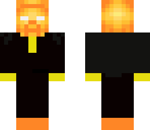 gold herobrine in a suit