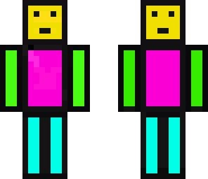 4 headed neon boy