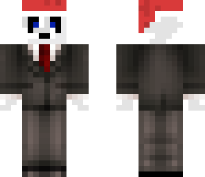 panda in a suit on christmas