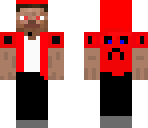 hooded red eyed vampire herobrine