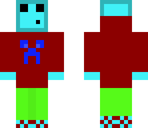 blue slime with hoddie and headphones