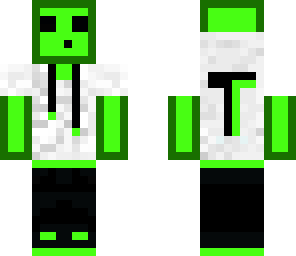 lime green slime with headphones