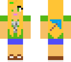 tobygames fan pickaxe on back girl