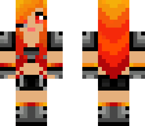 girl on fire with mice and headphons