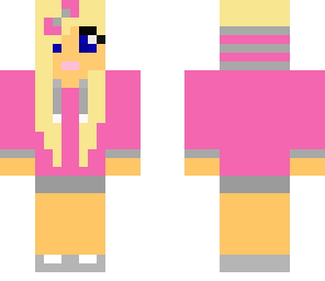 pink and gray hoodie girl with headphones