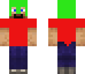 red hd steve with emerald helmet