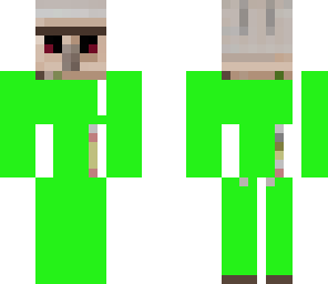 iron golem wearing green jacket