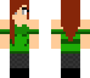 red head green dress