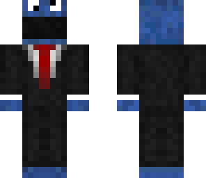 cookie monster in a suit