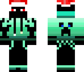 enderman cyan santa hat