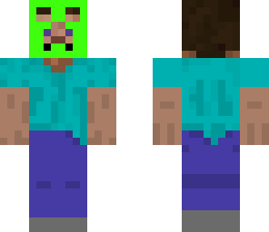 steve with idiot creeper mask