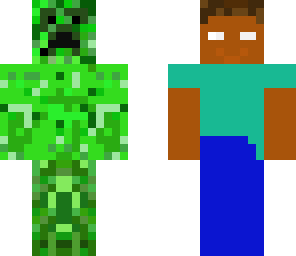 creeper and endermen and herobrine