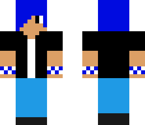 boy with blue hair