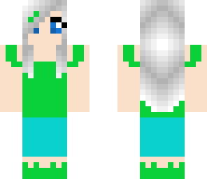 blue and green girl