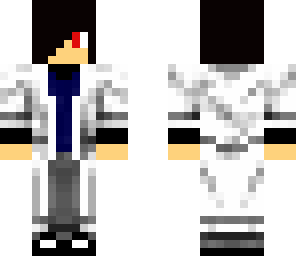 black hair lab coat
