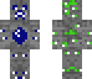 emerald and blue creeper