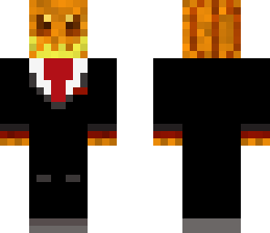 pumpkin man in a suit