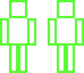 the green block man