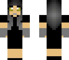 girl skin black gray hair