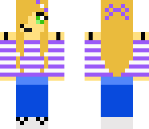 purple and white girl