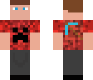 cool kid with diamond pickaxe