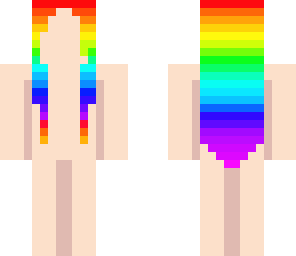 rainbow hair skin base