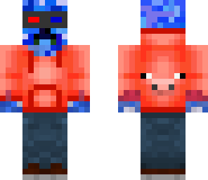 awsome creeper with 3d glasses blue